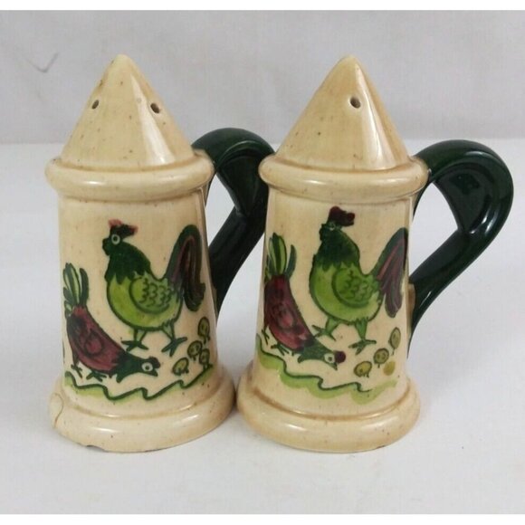 Metlox Pottery Poppy Trail Homestead Provincial 3.75" Salt & Pepper Shakers - Picture 1 of 14